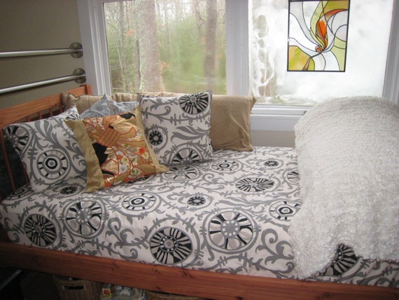 Fitted Daybed cover in Customers own material COM,  twin, twin xl, or full, mattress cover