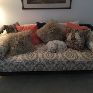 Fitted Daybed cover Customers own material COM with CORDING/piping, Twin, Twin xl or full or Queen