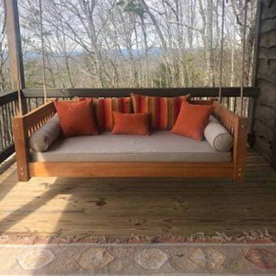 Swing Daybed Bench Cushion & Pillow COVER, Custom Porch Swing