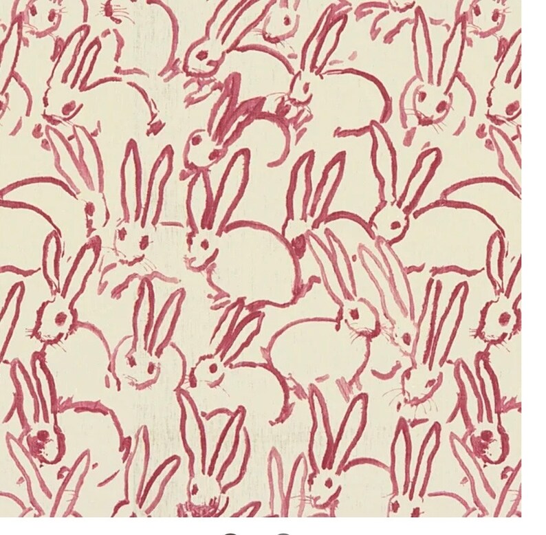 DeeanasDesigns Hunt Slonem Bunny Rabbit Roman Shade - Thumbnail 3