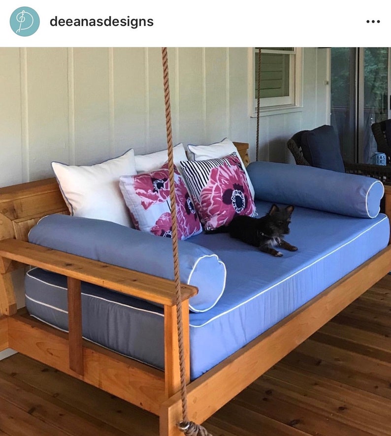 Sunbrella Twin Swing Daybed Outdoor Set Includes Mattress Etsy