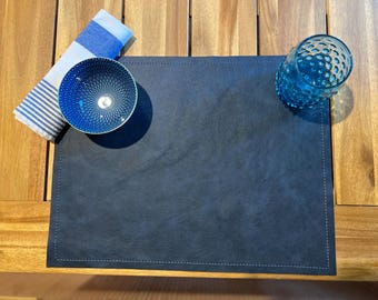 Premium Leather Placemats, Semi Aniline Leather placemats, one or by the set, scratch and water resistant, easy easy to clean