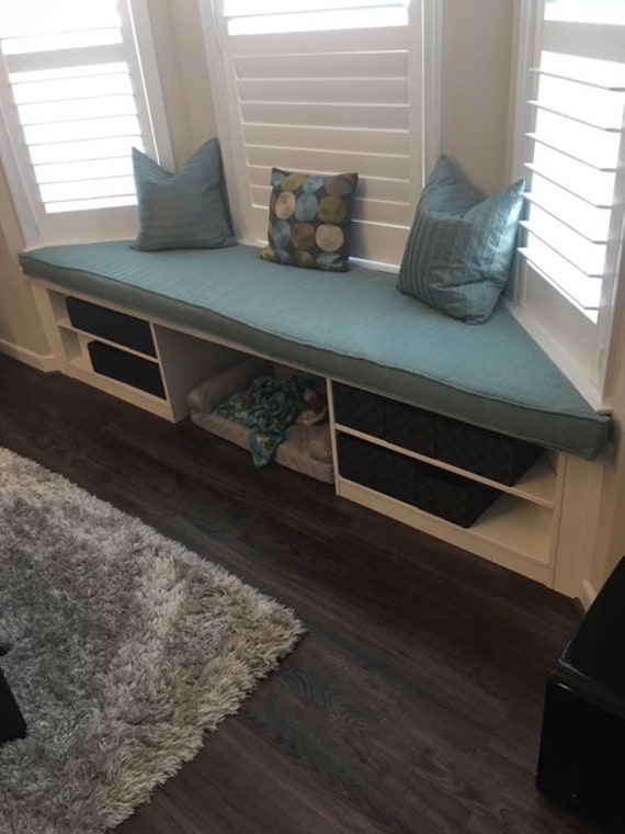 Custom window seat Cushion Trapezoid, custom cushions in choice of fabric or COM customers own fabric custom made to order READ Item DETAILS