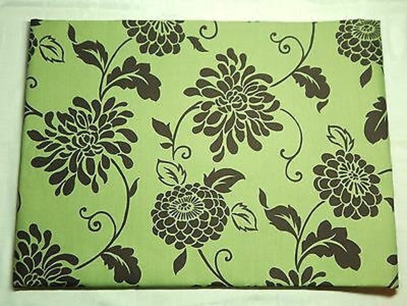 8-yard piece Duralee Suburban Home Catarina Fabric Green and purple floral Jacobian upholstery