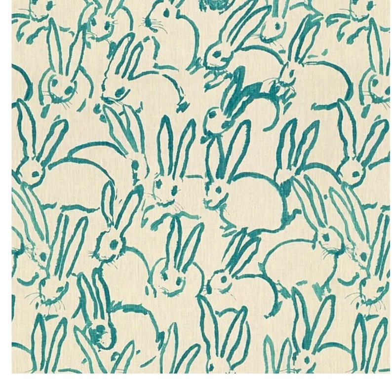 DeeanasDesigns Hunt Slonem Bunny Rabbit Roman Shade - Thumbnail 2