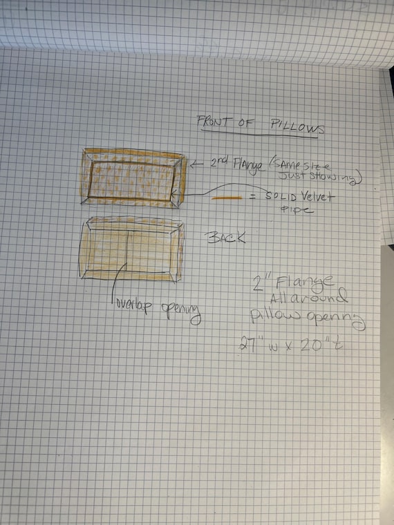 Two Custom Pillow Shams in Customer Fabric