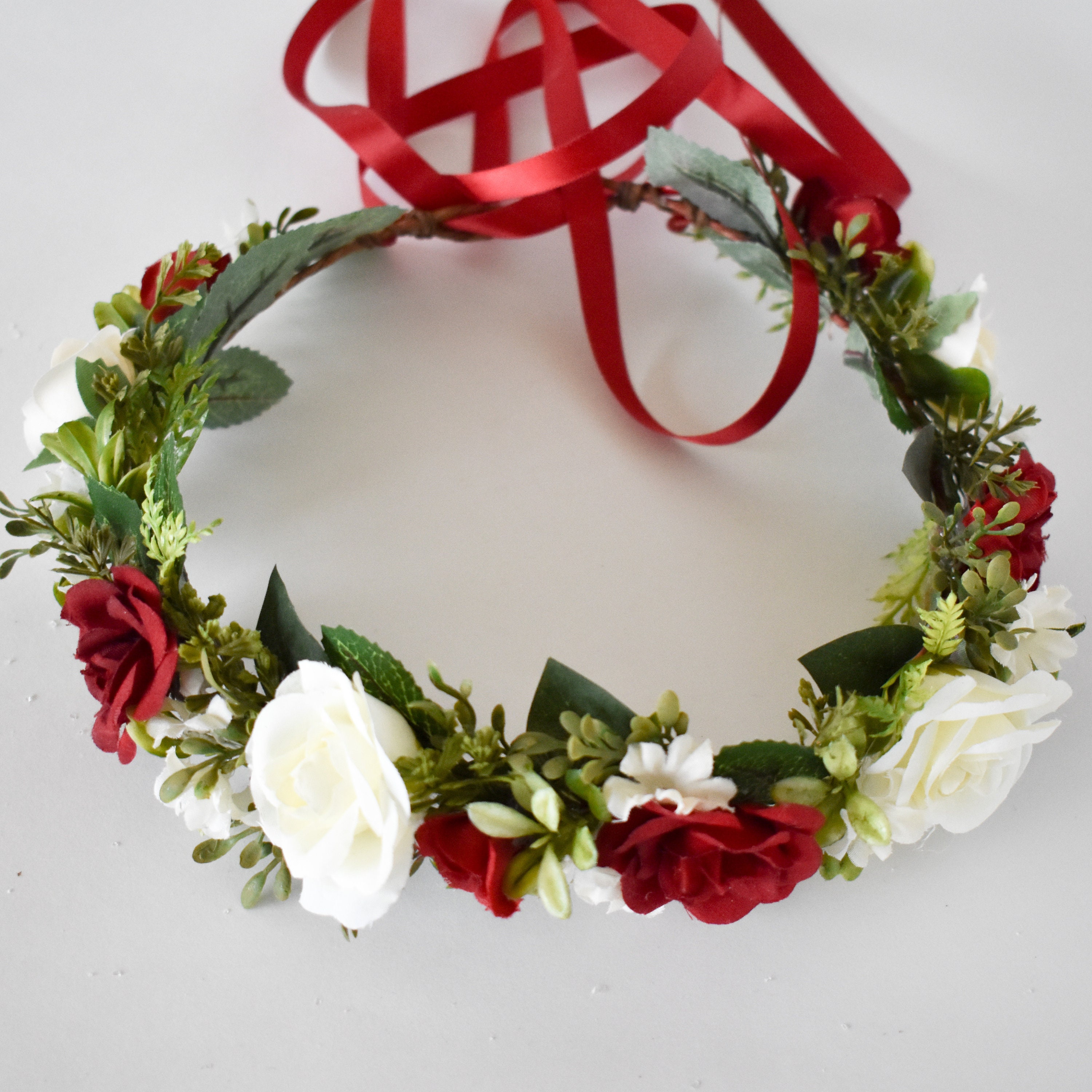  Healifty 30 unidades de lazo rojo corona para Ramos Buchones de  Flores cinta de boda decoración de Navidad decoración del árbol de Navidad  lazos de corona de Navidad lazos de boda