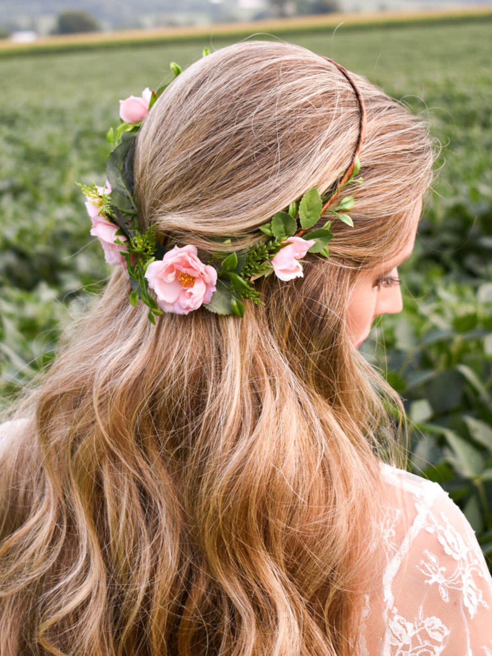 Blush Wedding Headpiece. Blush Flower Crown. Blush Bridal Etsy