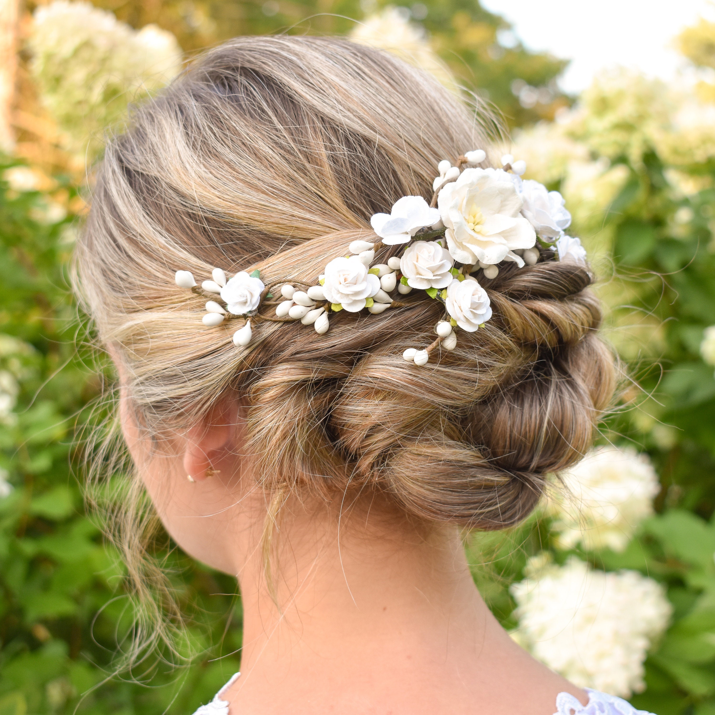 White Wedding Headpiece. White Floral Bridal Headpiece. White Wedding White Wedding Headpiece. White Floral Bridal Headpiece. White Wedding