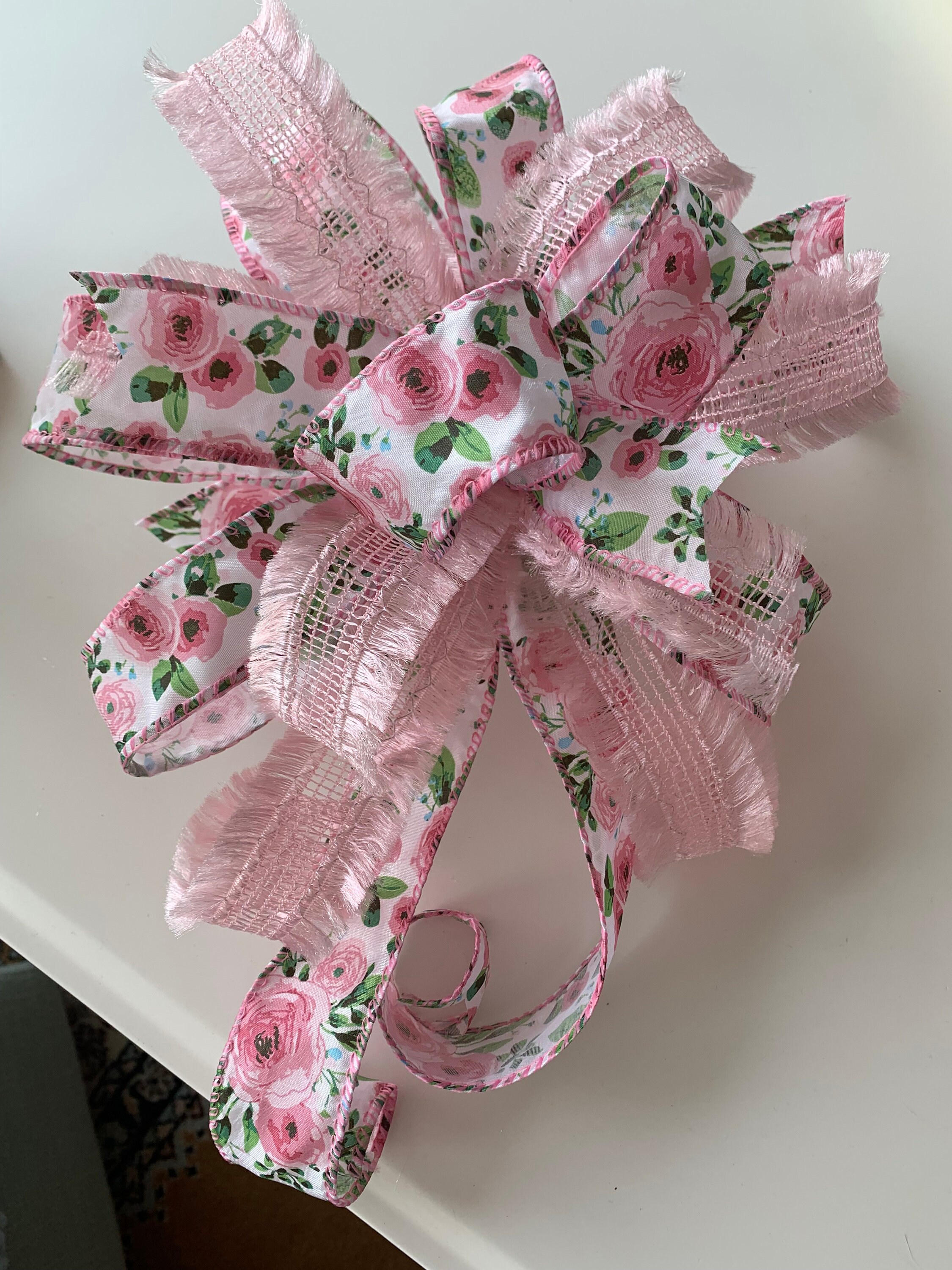 Colorful Pink Bow, Fun Bow, for a Child's Room, Party Decor, Wreath Bow ...