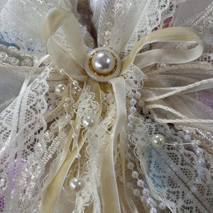 shabby chic beautiful bow, elegant bow, wedding bow, curtain tassel, vintage style, wall hangings, picture frame attach, FREE SHIPPING