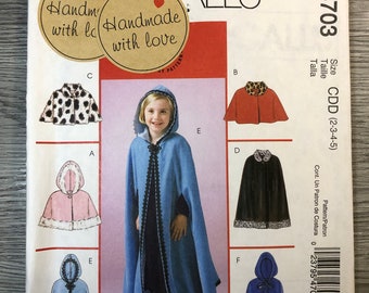 McCall's Costume Sewing Pattern: Ballet, Cape, Hooded (Uncut)
