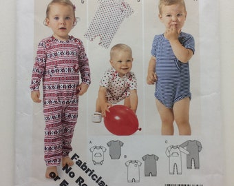 Size 1M Burda 9384 Cut Pattern-Body /& romper-Step closure Uncut Infant to Toddler Bodysuit and Jumpsuit Sewing Pattern 2