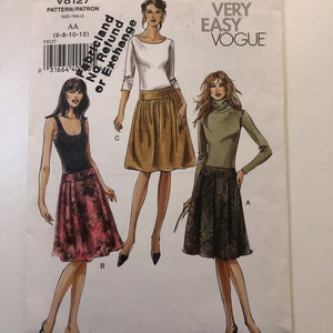 Vogue V8127 Schnittmuster Vogue V8127 Easy A-Line Rock Inverted Falten Schnittmuster 8127 UNCUT Gr6 8 10 12