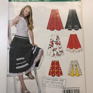 New Look Pattern 6944 New Look 6944 Misses Skirts Sewing Pattern Uncut Sizes 4 - 16