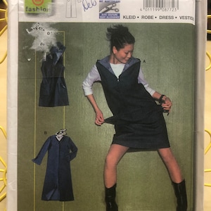 BURDA 8772 Sewing Pattern Uncut Burda 8772 sewing pattern womens jumper dress long sleeve hood