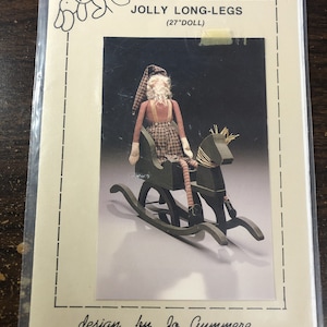 JOLLY long legs 27&#39;&#39;DOLL Elf Doll Pattern 27 Inches Jolly Long Legs by Never a Dull Needle