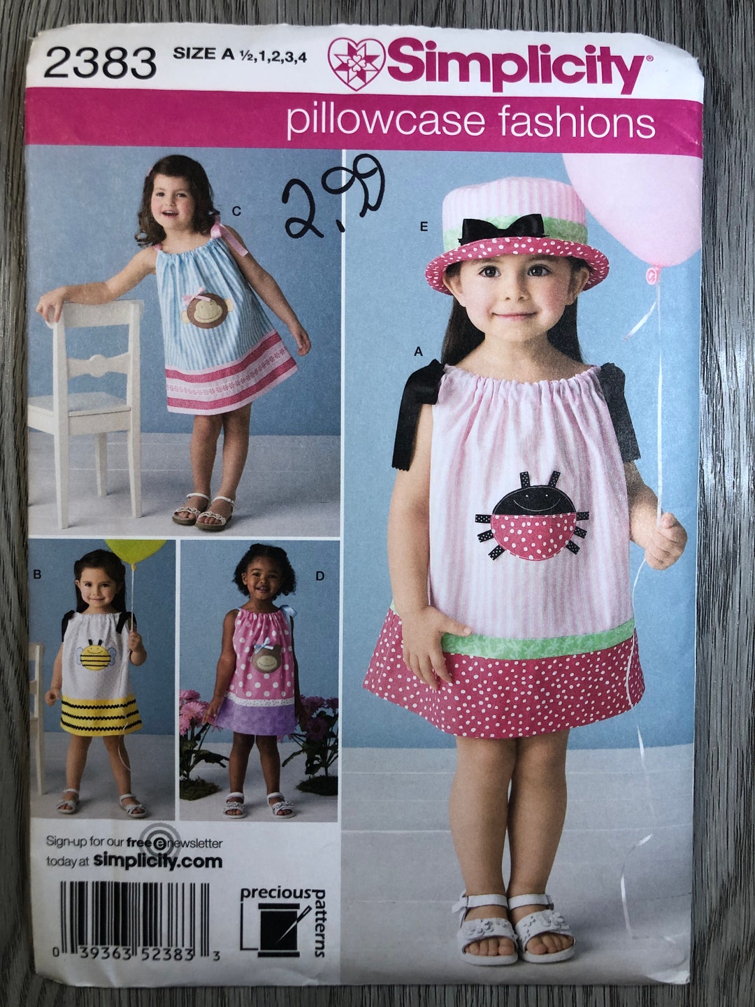 Simplicity 2383 Pattern Dress With Appliques & Hat / Simplicity 5639 ...