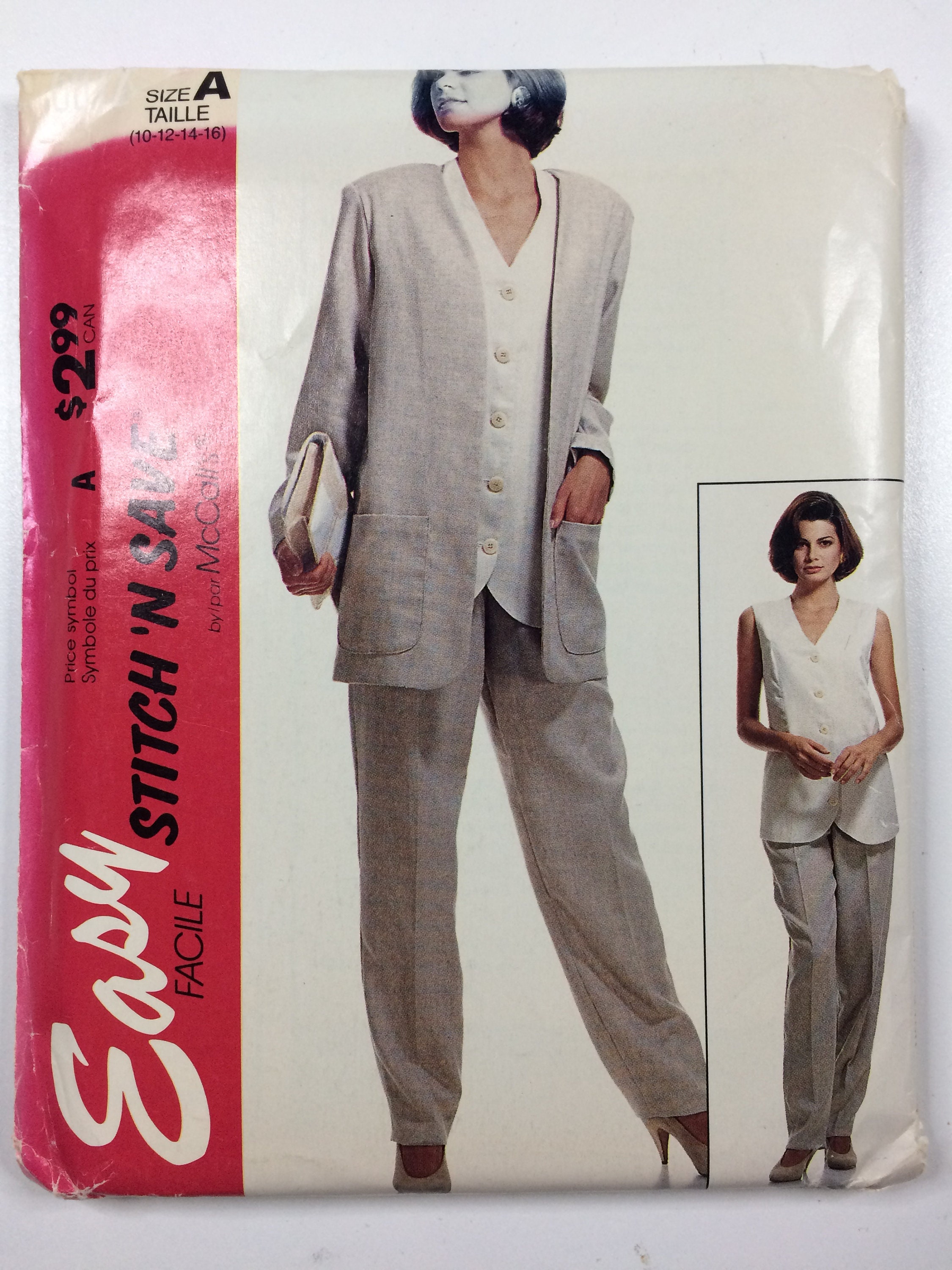 Women Pant Suit Sewing Pattern Mccalls 