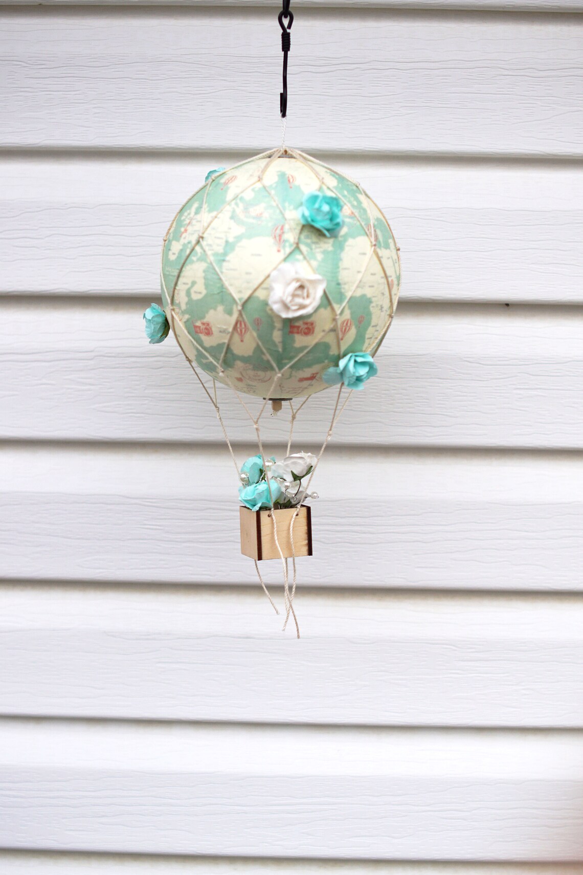 Flower and Hot Air Balloon Print 2Pc Set