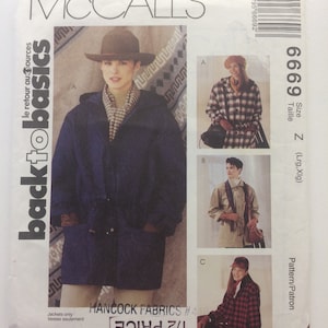McCall&#39;s Sewing Pattern 6699 , Misses&#39; Jacket Pattern, Misses&#39; Size 16-22, Oversized Jacket Sewing Pattern, Unlined Jacket Pattern, Uncut