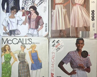 Vintage McCall's sömnadsmönsterpaket: Oklippta 0012, 4219, 4242, 9096