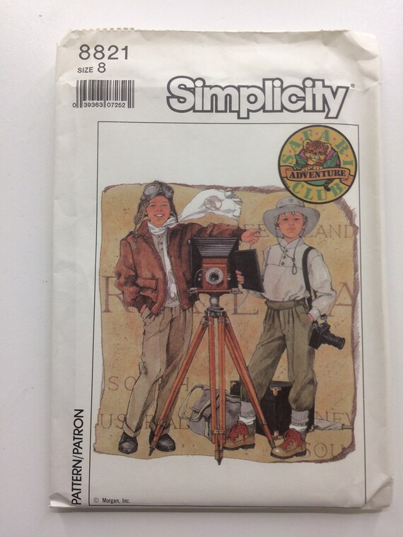 Simplicity 8821 Pattern Boys Size 8 Boys Pants Pullover Knit Top