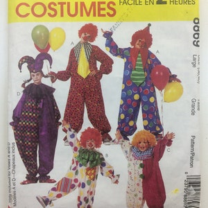McCalls 6142 / 8869 Clown Jester, Halloween-Kostüm Schnittmuster, Kindergröße 5-6 / Erwachsene Größe 8869
