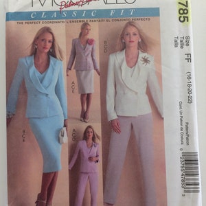 McCall&#39;s Sewing Pattern M4785 Suit Pattern by PALMER PLETSCH - Misses&#39; Jacket, Top, Pants & Skirt - Classic Fit