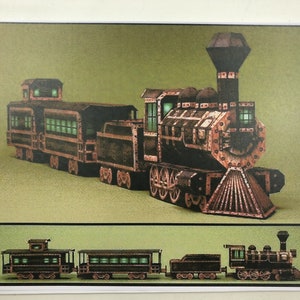 Vintage  train  paper model