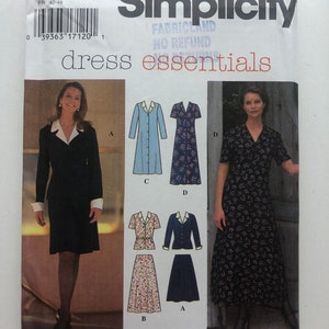 Simplicity 9758 One and Two Piece DRESS Sewing Pattern Size 14-16-18 Uncut