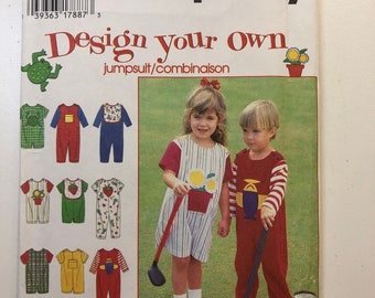 9525 Schnittmuster für einen Kleinkind-Jumpsuit, Größe 1/2-2 (Uncut)