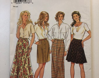 New Look Skirt Pattern 6294: Straight or Flared, Size 8-18