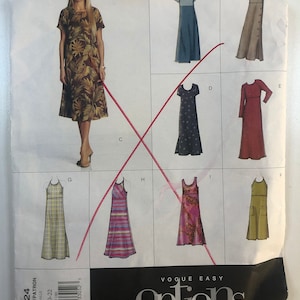 Vogue 2524 Misses / Misses&#39; Petite Dresses Size 18 20 22 Sewing Pattern / UNCUT FF