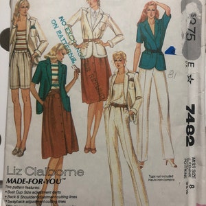 McCall&#39;s 7482 Sewing Pattern UNCUT McCalls Pattern Misses&#39; Jacket, Skirt, Pants or Shorts 7482 Complete