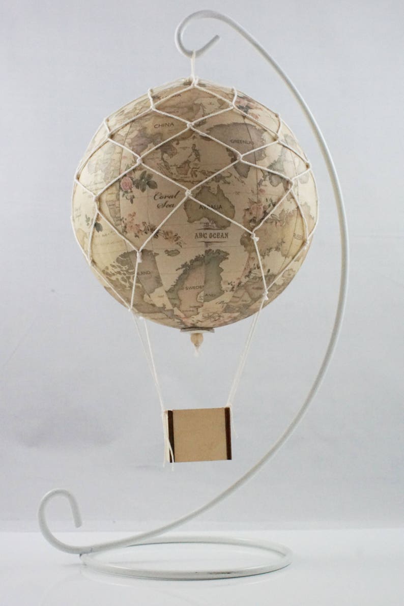 MAP Hot Air Balloon decorations Nursery Decor Mobile Hot Etsy