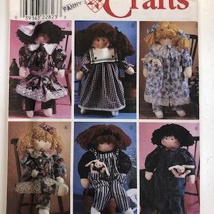Simplicity 8688 Stuffed Doll and Clothes 22” Tall Complete Uncut/FF Vintage 90s Simplicity Sewing Pattern