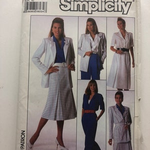 Simplicity 8980 Rok, Broek, Blouse, Jas Maat: 14 Naaipatroon