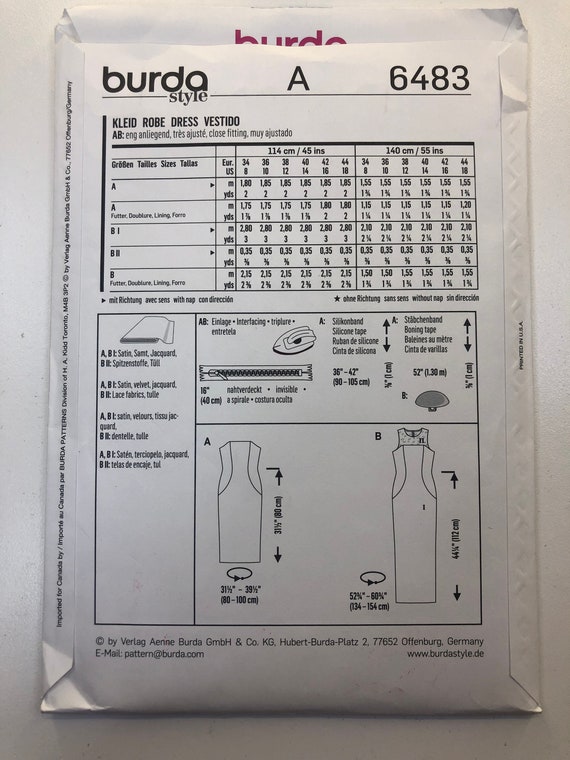 Papier de soie patron Burda - 5 feuilles - Les Accessoires de