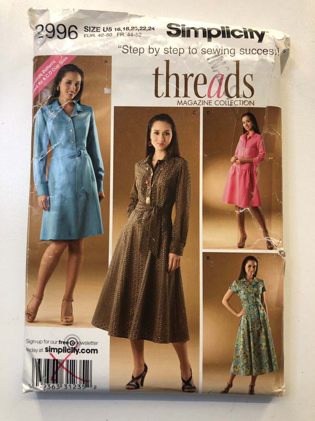 Simplicity Sewing Pattern 2996 Coat Dress in Two Lengths Style ...
