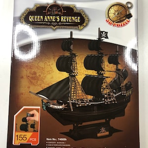 3D Cubic Fun Puzzle - Queen Anne&#39;s Revenge 155 Pieces