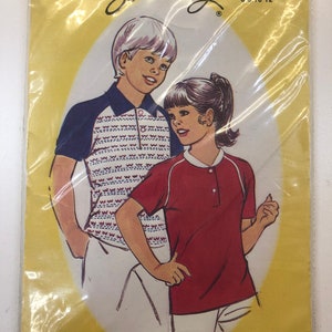 Sew EASY Sewing Pattern Uncut 106 Sew Easy Pattern 106 - Saddle Rugby Child&#39;s 6,8,10,12 - Child&#39;s Saddle Rugby Shirt
