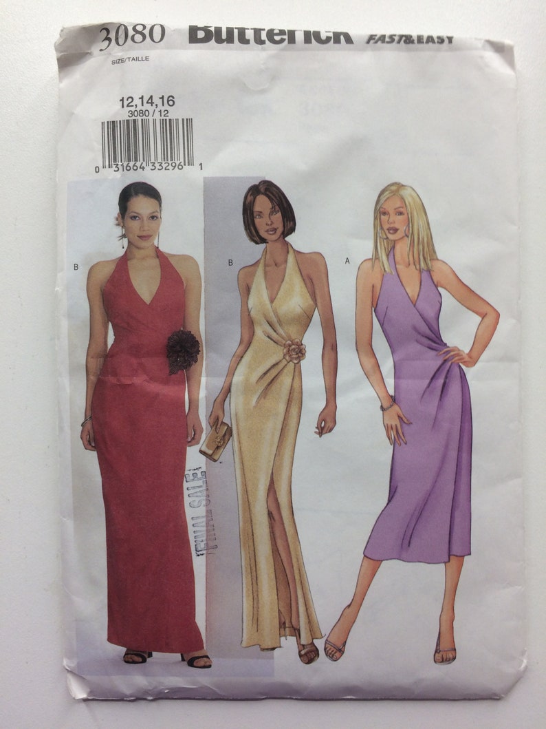 Butterick 3080 Wrap Dress Pattern Easy ...