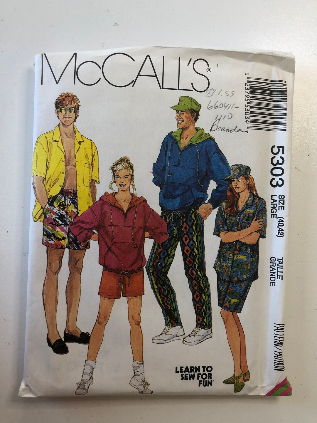 Simplicity Pattern 5303 Mccall's 5303 Sewing Pattern: Men's/boys' Sweatshirt, Shirt, Pants ...