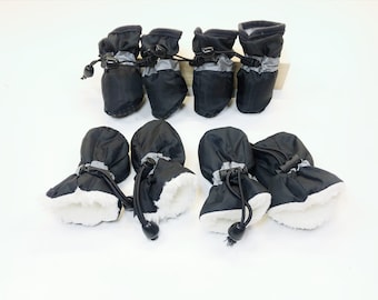 dog winter warm shoes  (Plus fleece thick) Dogs Anti-Slip Dogs Boots Paw Protector, Lightweight Walking Booties