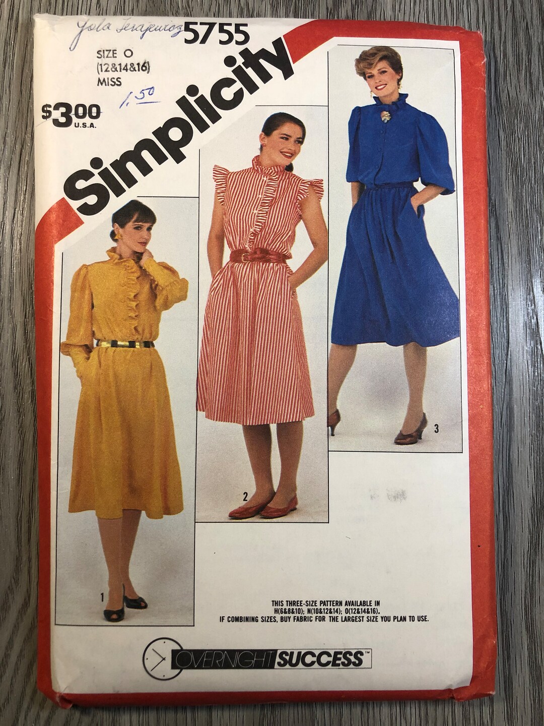 Simplicity 5755 & 9290 Dress Sewing Pattern, Size 10-16 - Etsy