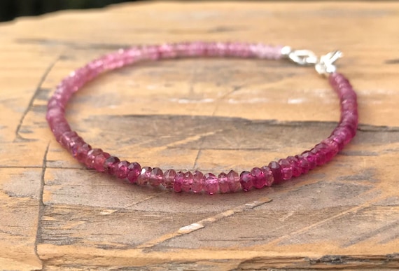 healing birthstone jewellery ombre pink Gemstone Crystal bracelet Earrings set birthday christmas gift for her Pink Opal Jewellery Set