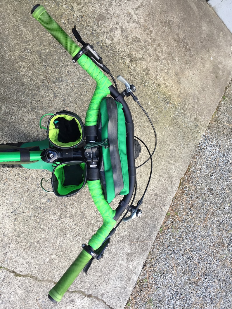 The Bar Bag bicycle handlebar bag made from Etsy