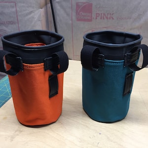 HYDRO BUCKET 32 Oz,  XL barbucket holds your hydroflask nalgene or other 32 oz bottle made from used bike inner tubes