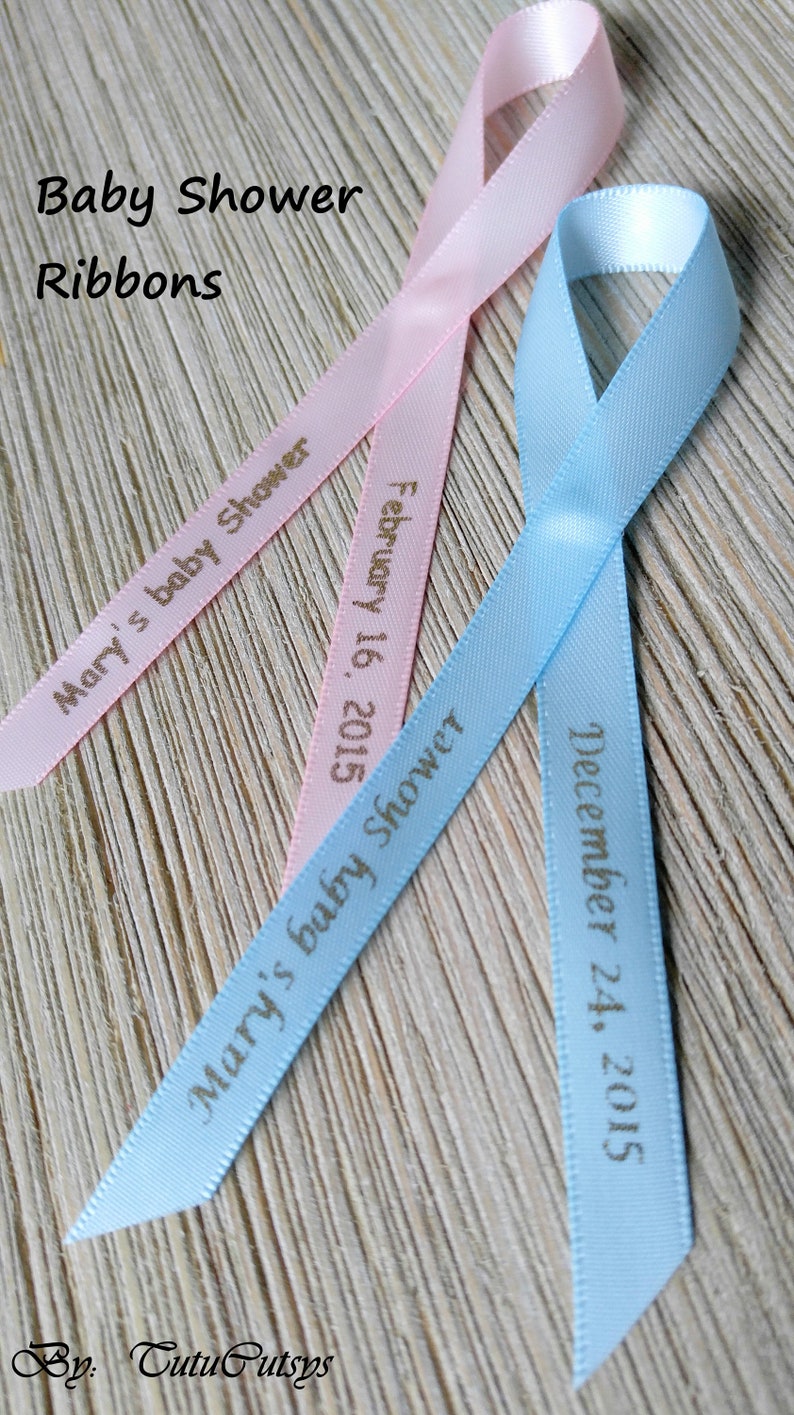 Personalized Baby Shower Ribbons 3/8 inches wide unassembled Etsy